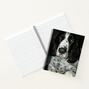 Zwart-witte Engelse Springer Spaniel Notitieboek