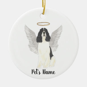 Zwart & Witte Engelse Springer Spaniel Sympathie Keramisch Ornament