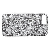 Zwart-witte engerige monsters in tekenstijl Case-Mate iPhone case (Achterkant (Horizontaal))