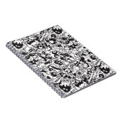 Zwart-witte engerige monsters in tekenstijl notitieboek (Rechterzijde)