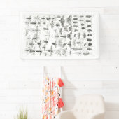 Zwart-witte Entomologie snijdt bugs in Spandoek (Insitu)