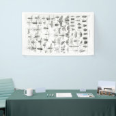 Zwart-witte Entomologie snijdt bugs in Spandoek (Beurs)