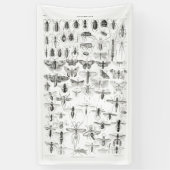 Zwart-witte Entomologie snijdt bugs in Spandoek (Verticaal)