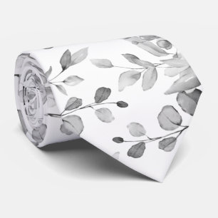 Zwart & Witte Eucalyptus Groene Huwelijksdas Stropdas