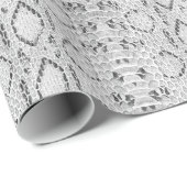 Zwart-witte exotische snakeskin cadeaupapier (Rol Hoek)