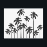 Zwart-witte, exotische tropische palmbomen briefkaart<br><div class="desc">Dit ontwerp van zwarte en witte tropische exotische palmbomen is perfect voor de trendy en stijlvolle persoon die alles graag heeft met de zomer of tropen. Dit grillige en leuke patroon is geweldig voor vele gelegenheden.</div>
