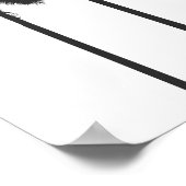 Zwart-witte, exotische tropische palmbomen poster (Hoek)