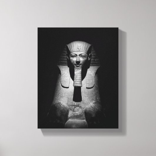 Zwart-witte farao koning canvas afdruk (Voorkant)