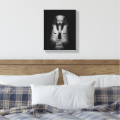 Zwart-witte farao koning canvas afdruk (Insitu (Slaapkamer))
