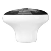 Zwart-witte farao koning keramische knop (Zijkant)