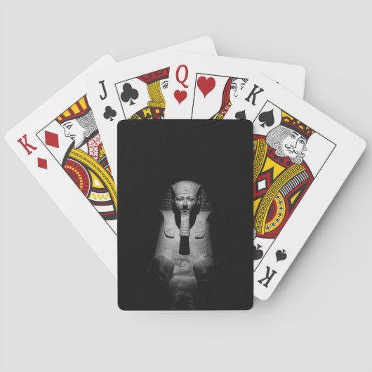 Zwart-witte farao koning pokerkaarten (Achterkant)