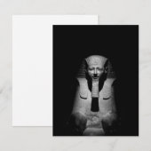 Zwart-witte farao koning RSVP kaartje (Voorkant / Achterkant)