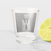 Zwart-witte farao koning shot glas (Achterkant)