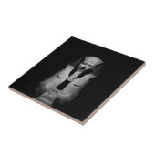 Zwart-witte farao koning tegeltje (Zijkant)