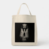 Zwart-witte farao koning tote bag (Achterkant)