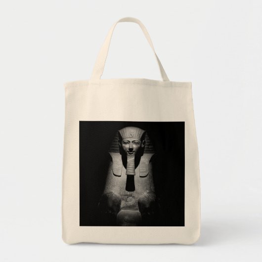 Zwart-witte farao koning tote bag (Voorkant)
