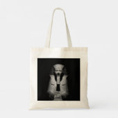 Zwart-witte farao koning tote bag (Achterkant)