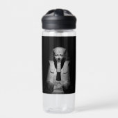 Zwart-witte farao koning waterfles (Voorkant)