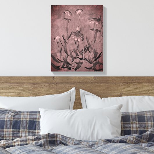 Zwart-witte feestdagen canvas afdruk (Insitu (Slaapkamer))