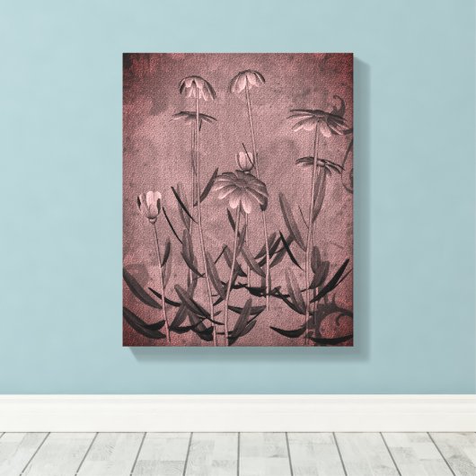 Zwart-witte feestdagen canvas afdruk (Insitu (Houten vloer))