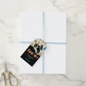 Zwart & Witte Fiets Cadeaublaadjes Cadeaulabel (Met Touw)