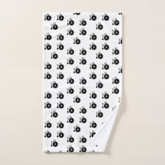 Zwart-witte fietsen  Bathroom handdoeksets Bad Handdoek (Handdoek)