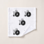 Zwart-witte fietsen  Bathroom handdoeksets Bad Handdoek (Wasdoekje)
