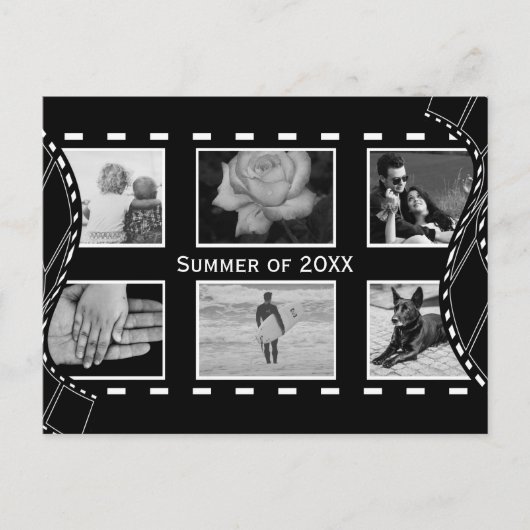 Zwart-witte filmpje briefkaart (Voorkant)