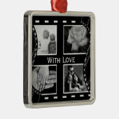 Zwart-witte filmpje metalen ornament (Rechts)