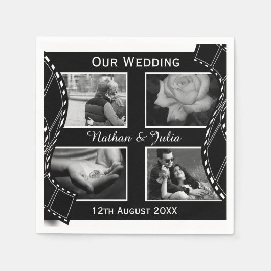 Zwart-witte filmpje servet (Voorkant)