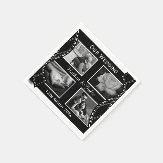 Zwart-witte filmpje servet (Hoek)