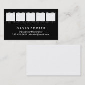 Zwart-witte filmstrip visitekaartje (Voorkant / Achterkant)