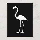 Zwart-witte flamingo briefkaart (Voorkant)