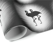 Zwart-witte flamingo cadeaupapier (Rol Hoek)