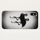 Zwart-witte flamingo Case-Mate iPhone case (Achterkant (horizontaal))