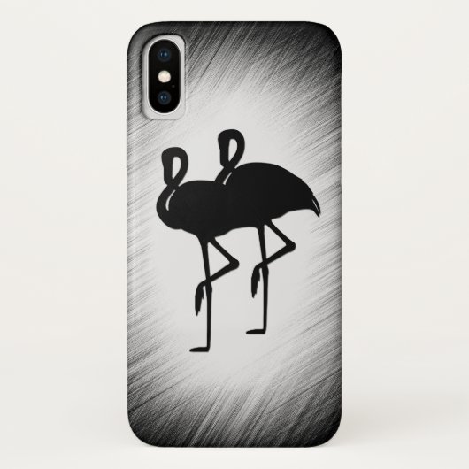 Zwart-witte flamingo Case-Mate iPhone case (Achterkant)