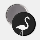 Zwart-witte Flamingo Magnet (Voorkant / Achterkant)