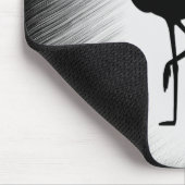 Zwart-witte flamingo muismat (Hoek)