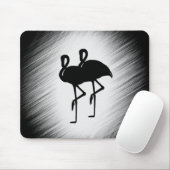 Zwart-witte flamingo muismat (Met muis)