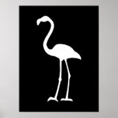 Zwart-witte flamingo poster (Voorkant)