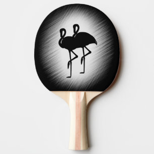 Zwart-witte flamingo tafeltennisbatje