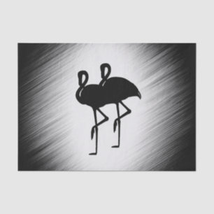 Zwart-witte flamingo tissuepapier