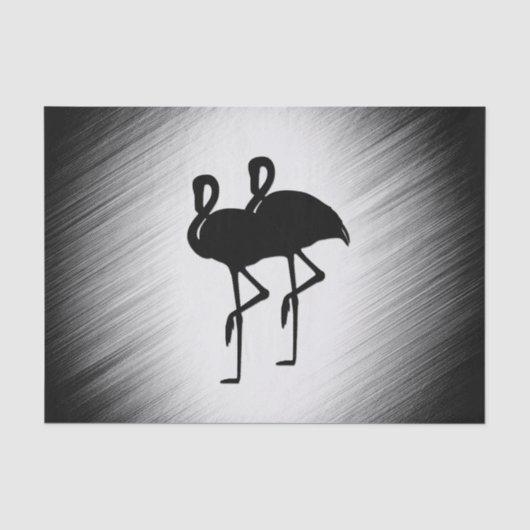 Zwart-witte flamingo tissuepapier (Voorkant)