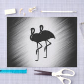 Zwart-witte flamingo tissuepapier (Craft)