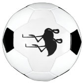 Zwart-witte flamingo voetbal (Gedraaid)
