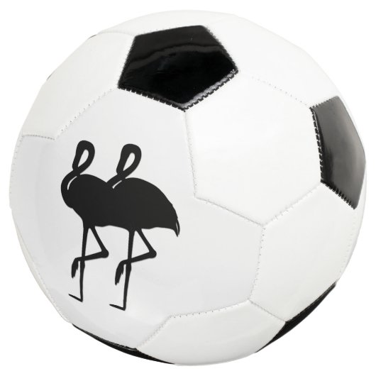 Zwart-witte flamingo voetbal (Drie kwart)