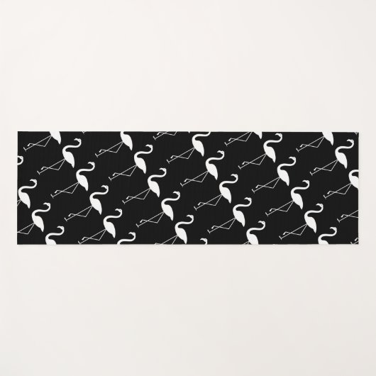 Zwart-witte flamingo Yoga Mat (Voorkant (horizontaal))