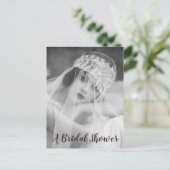 Zwart & Witte Flapper Stijl Bruiloft Uitnodiging (Staand voorkant)