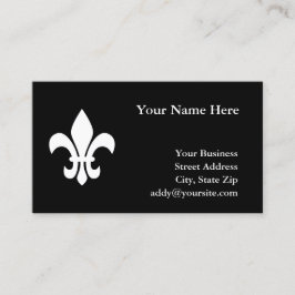 Zwart-witte Fleur de Lis Visitekaartje