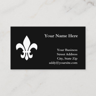 Zwart-witte Fleur de Lis Visitekaartje
